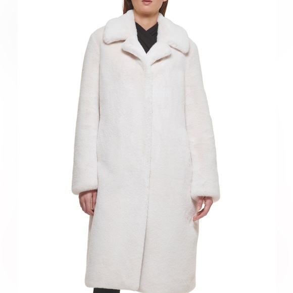 Donna Karan Jackets & Blazers - BEAUTIFUL Donna Karan faux fur long coat